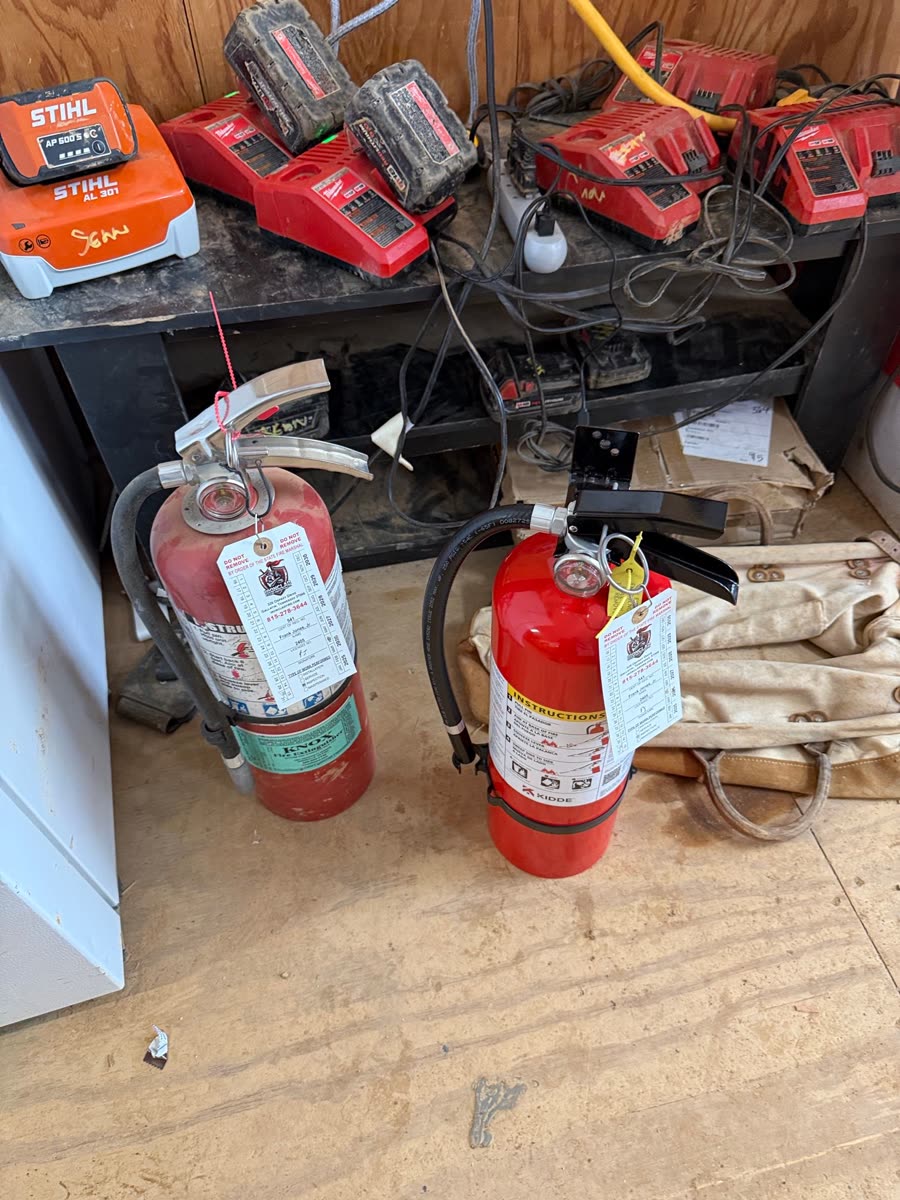 J. Cumby Construction fire extinguisher job in Lafayette, TN